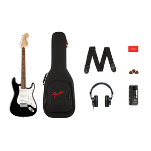 Affinity Series™ Stratocaster® Mustang™ Micro Pack Svart