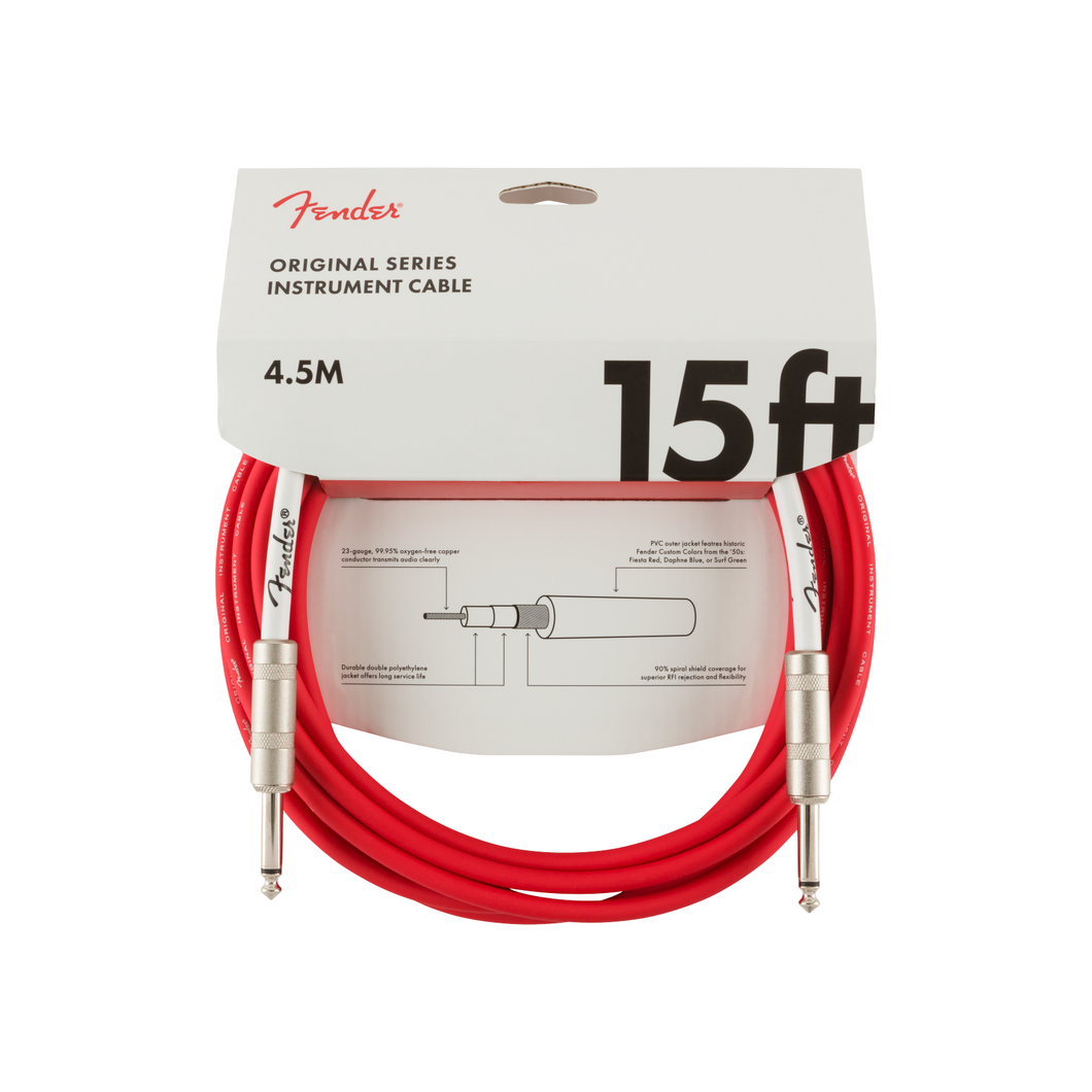 Original Series Instrument Cable 15' Fiesta Red