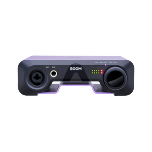 BOOM USB-C sound card, 2 in / 2 out, DSP